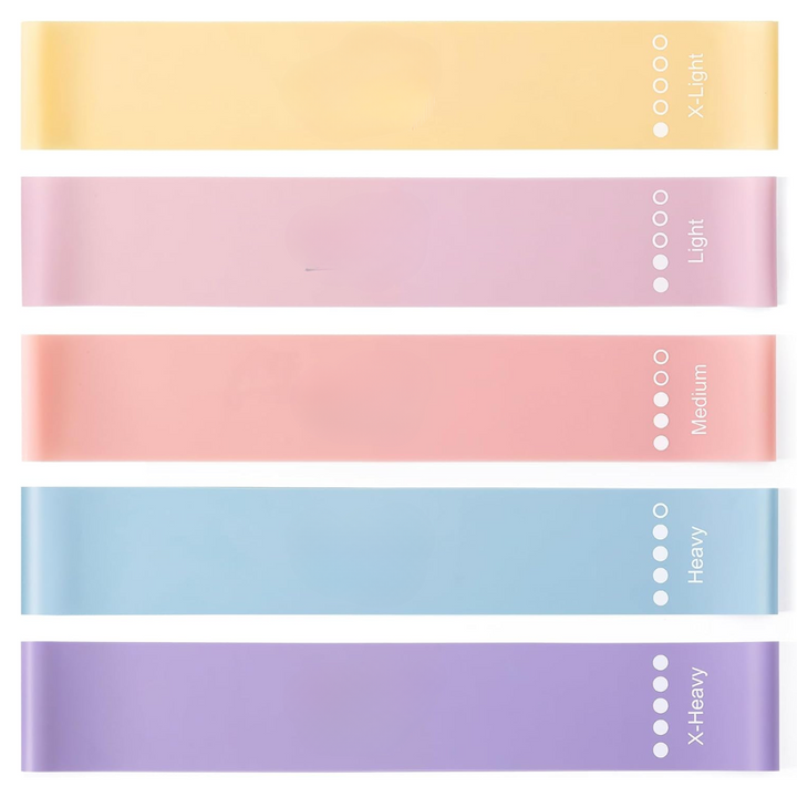 Resistance Bands Set – 5 Bands with Instructions and Storage Bag-Diverse Colours-State of Style