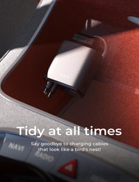 Retractable Car Charger 69W USB C-Black - USB Type C - 24 Volt-State of Style