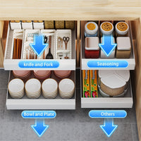 Retractable Kitchen Cabinet Organiser - Lina-25cm-Black-State of Style