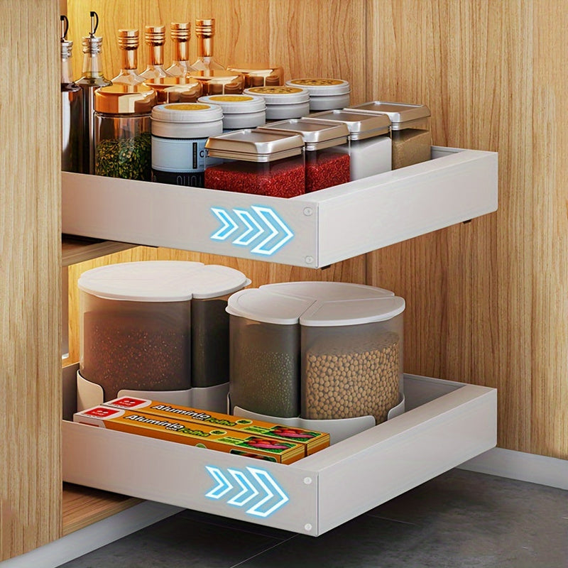 Retractable Kitchen Cabinet Organiser - Lina-25cm-Black-State of Style
