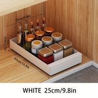 Retractable Kitchen Cabinet Organiser - Lina-25cm-White-State of Style
