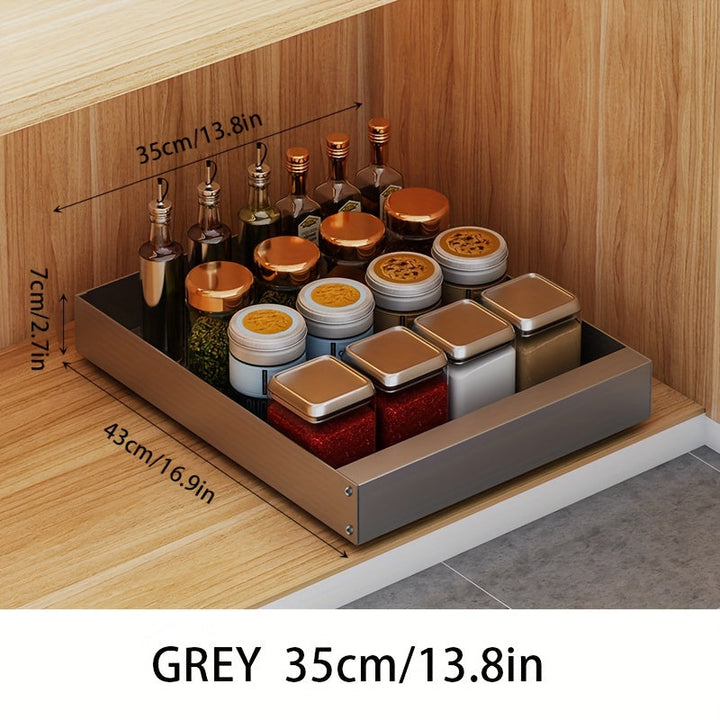 Retractable Kitchen Cabinet Organiser - Lina-35cm-Grey-State of Style