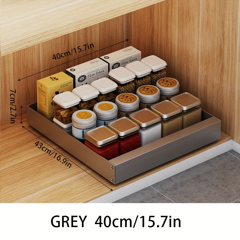 Retractable Kitchen Cabinet Organiser - Lina-40cm-Grey-State of Style