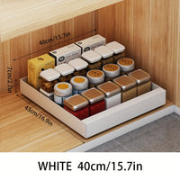 Retractable Kitchen Cabinet Organiser - Lina-40cm-White-State of Style