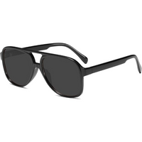 Retro Aviator Sunglasses - Indy-Black-Black-State of Style