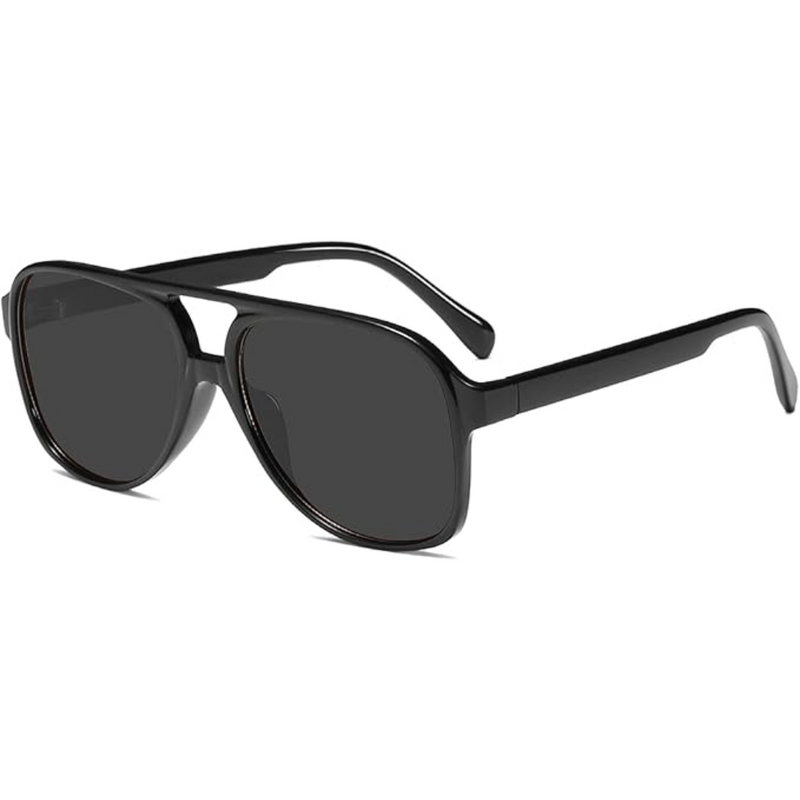 Retro Aviator Sunglasses - Indy-Black-Black-State of Style