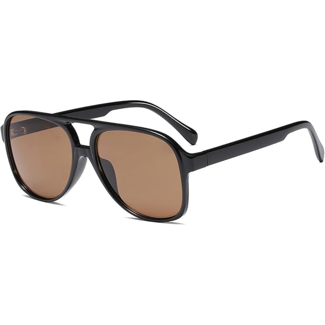 Retro Aviator Sunglasses - Indy-Black-Brown-State of Style