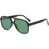 Retro Aviator Sunglasses - Indy-Black-Green-State of Style