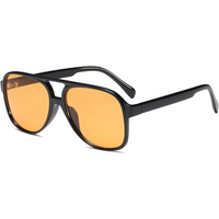 Retro Aviator Sunglasses - Indy-Black-Yellow-State of Style