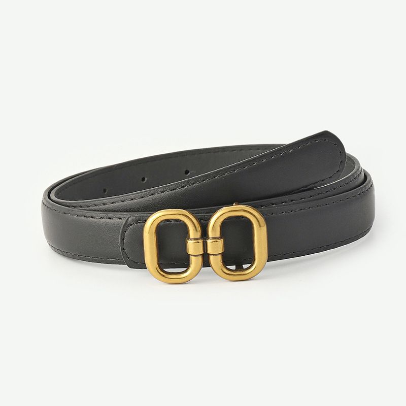 Retro Buckle Designer Belt | Chic & Adjustable-Black-State of Style