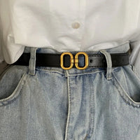 Retro Buckle Designer Belt | Chic & Adjustable-Black-State of Style