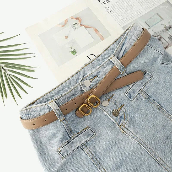 Retro Buckle Designer Belt | Chic & Adjustable-Black-State of Style