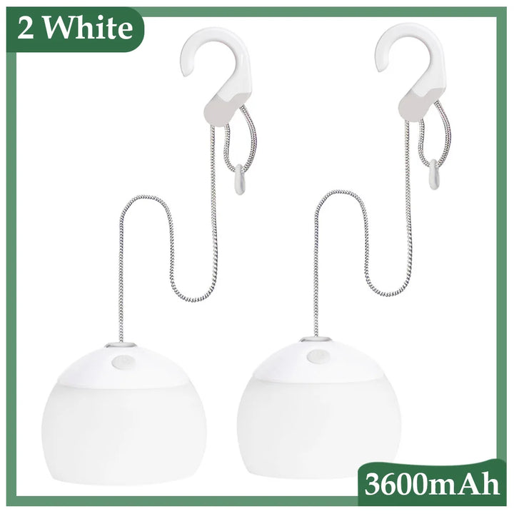 Retro Camping Lantern USB Rechargeable Light - CampGlow-White-State of Style