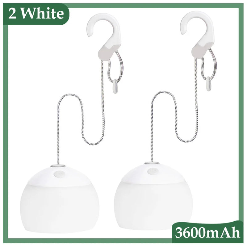 Retro Camping Lantern USB Rechargeable Light - CampGlow-White-State of Style