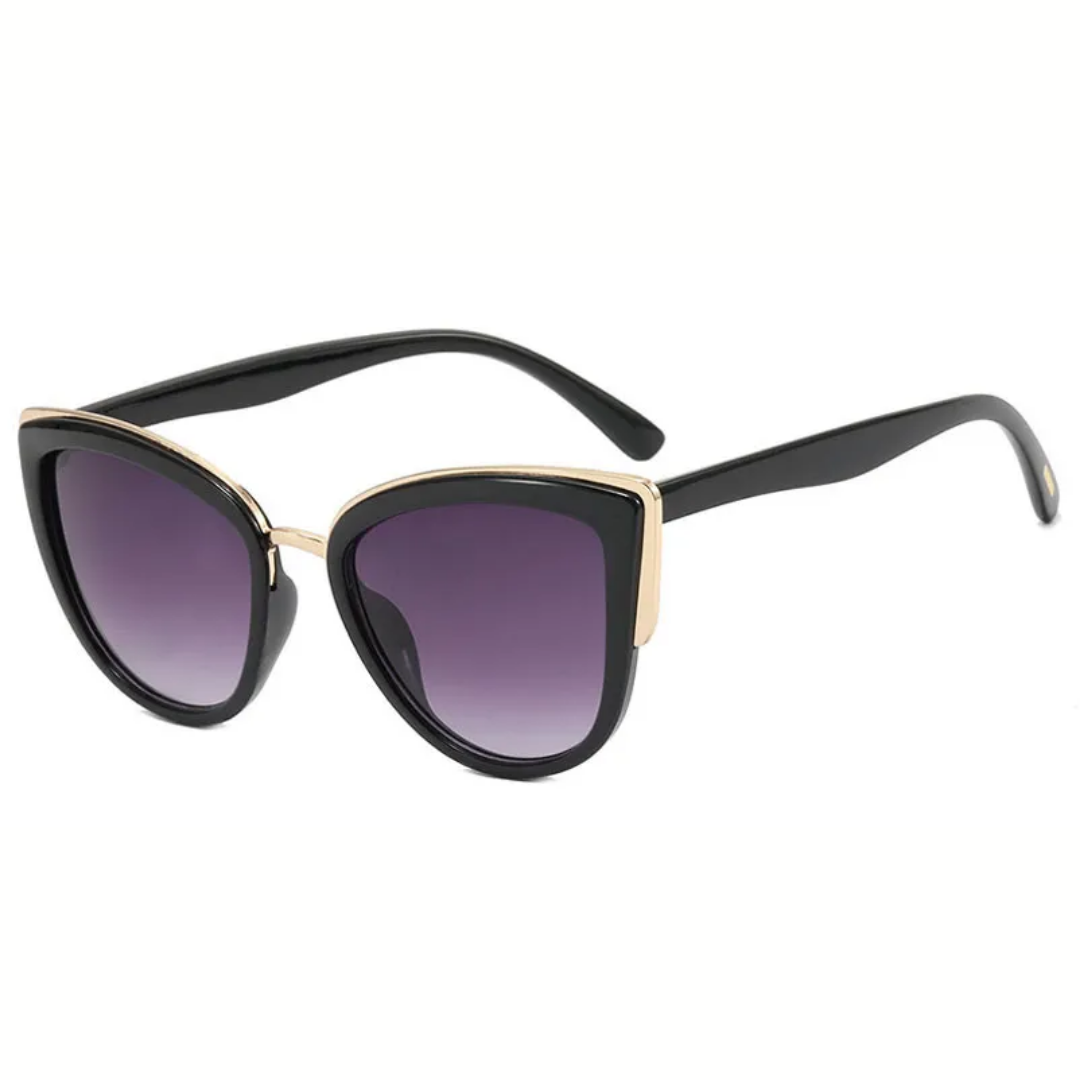 Retro Cat Eye Sunglasses | Vintage Glamour & UV Protection-Black-State of Style