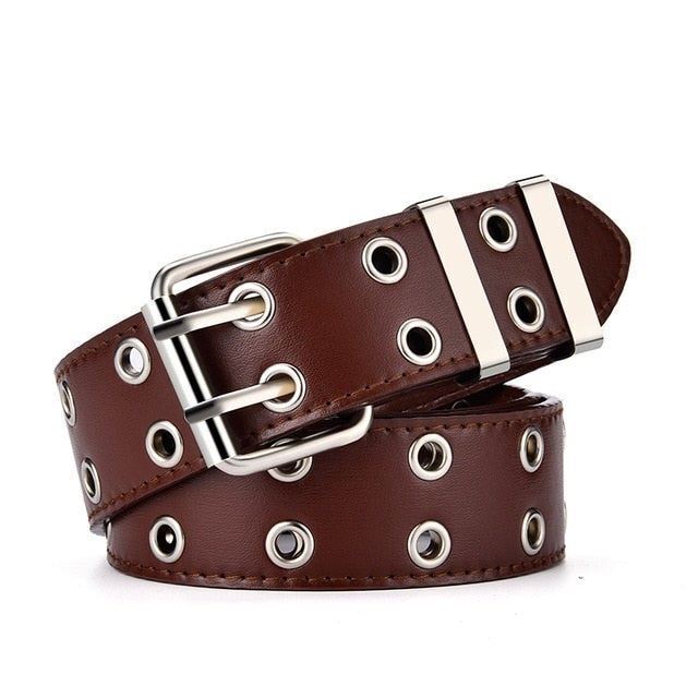 Retro Decorative Punk Belt | Genuine Leather & Adjustable-Coffee-State of Style