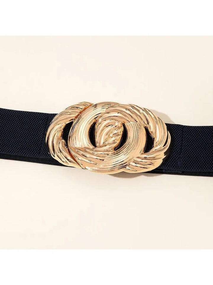 Retro Elegance Stretch Waist Belt – Vintage-Inspired Statement Piece-Black-State of Style