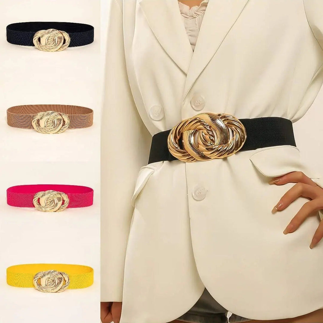 Retro Elegance Stretch Waist Belt – Vintage-Inspired Statement Piece-Black-State of Style