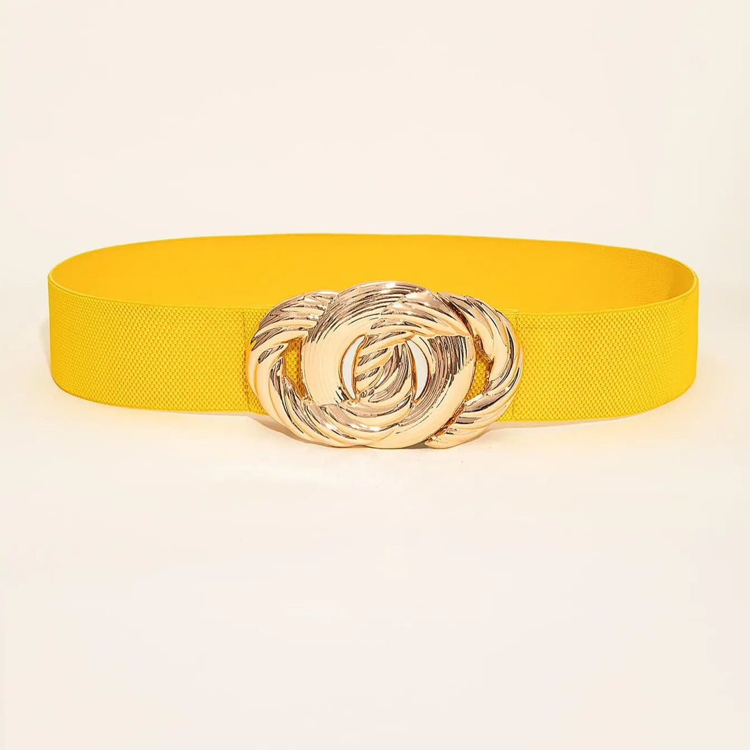 Retro Elegance Stretch Waist Belt – Vintage-Inspired Statement Piece-Yellow-State of Style