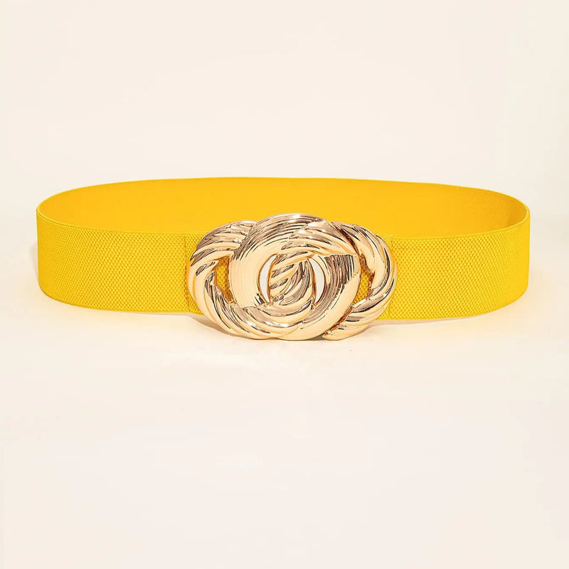 Retro Elegance Stretch Waist Belt – Vintage-Inspired Statement Piece-Yellow-State of Style