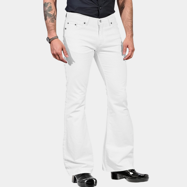 Retro Flared Men's Trousers - Joris-White-S-State of Style