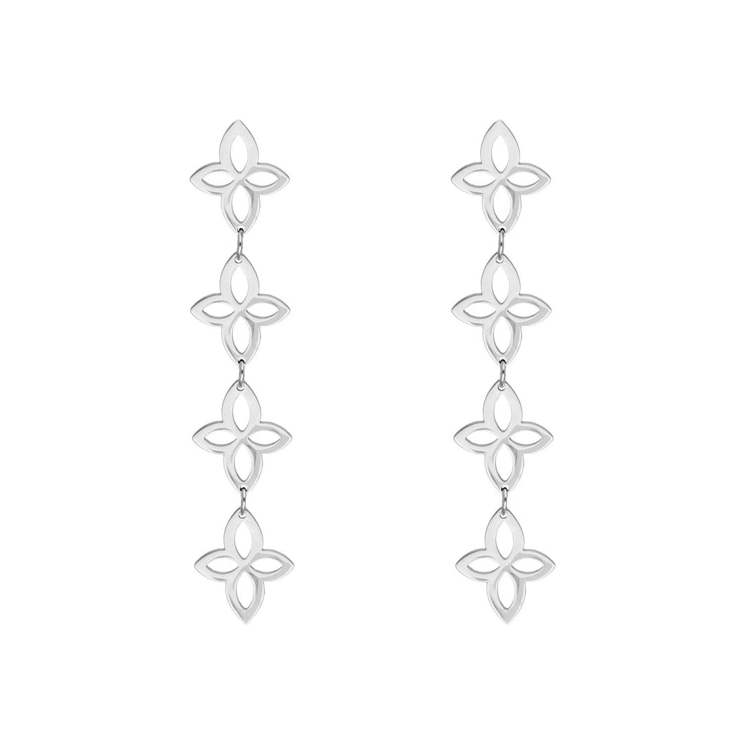 RETRO FLOWER HOOP EARRINGS - Limited Edition-925 Sterling Silver-State of Style