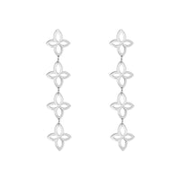RETRO FLOWER HOOP EARRINGS - Limited Edition-925 Sterling Silver-State of Style