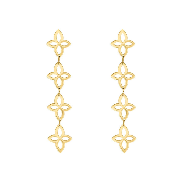 RETRO FLOWER HOOP EARRINGS - Limited Edition-Gold-plated-State of Style