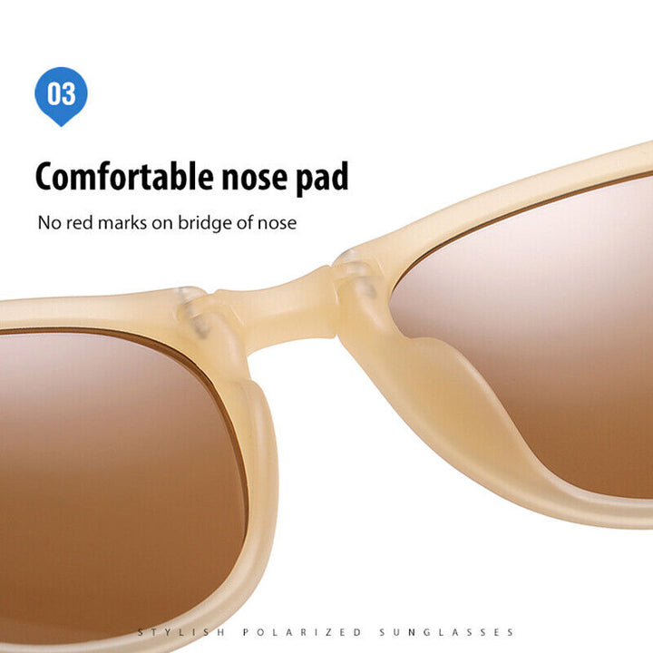 Retro Folding Designer Sunglasses – Compact & Stylish Eyewear-Black Grey-State of Style