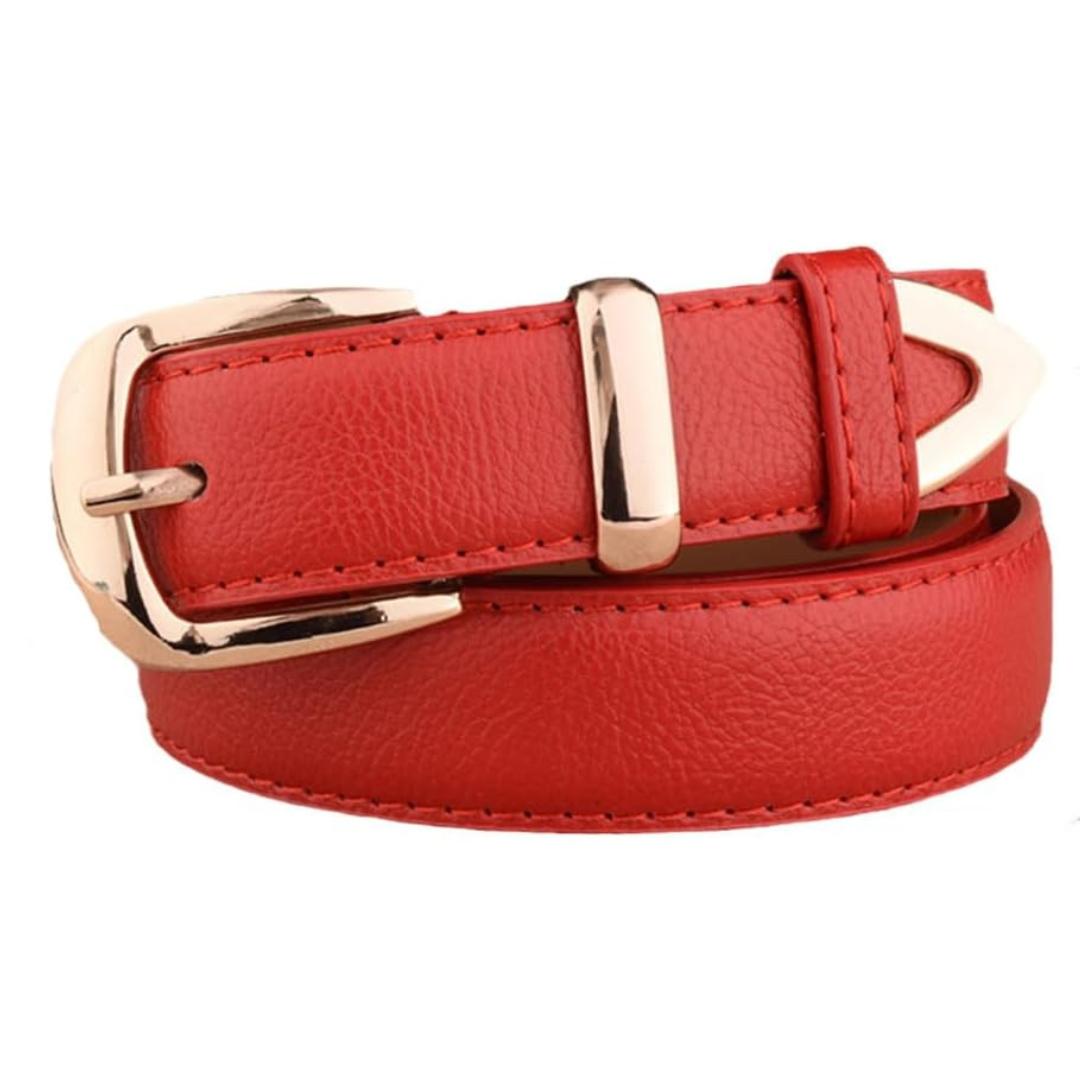Retro Genuine Leather Belt | Classic & Stylish-Red-105CM-State of Style