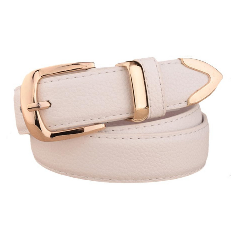 Retro Genuine Leather Belt | Classic & Stylish-White-105CM-State of Style