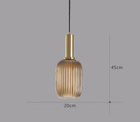 Retro Glass Pendant Lamp - ColorVibe-Brown-A-State of Style
