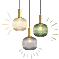 Retro Glass Pendant Light - ColorVibe-Brown-A-State of Style
