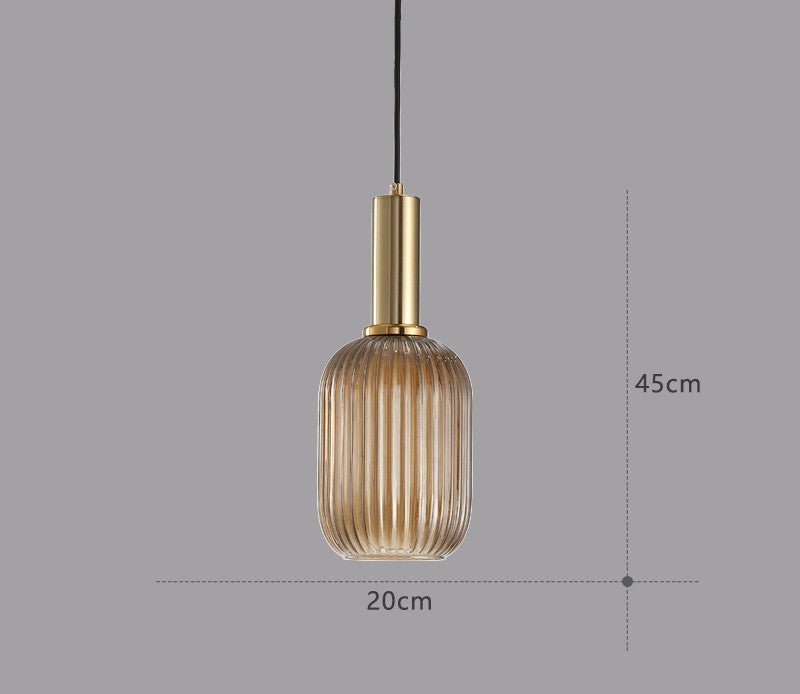 Retro Glass Pendant Light - ColorVibe-Brown-A-State of Style