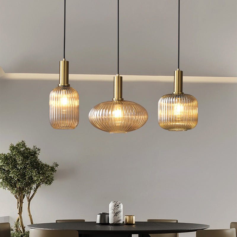 Retro Glass Pendant Light - ColorVibe-Brown-A-State of Style