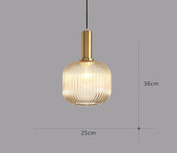 Retro Glass Pendant Light - ColorVibe-Brown-B-State of Style