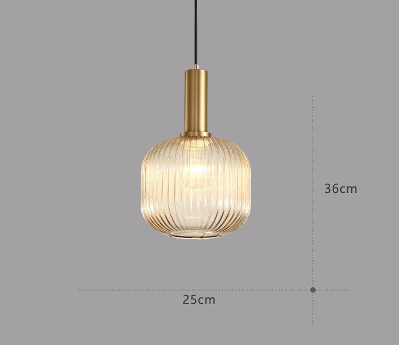 Retro Glass Pendant Light - ColorVibe-Brown-B-State of Style