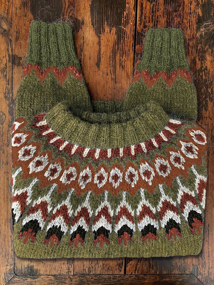 Retro Knit Jumper for Women - Eloise-Green-XS-State of Style