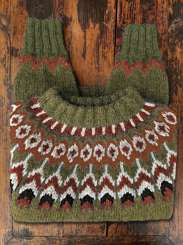 Retro Knit Jumper for Women - Eloise-Green-XS-State of Style
