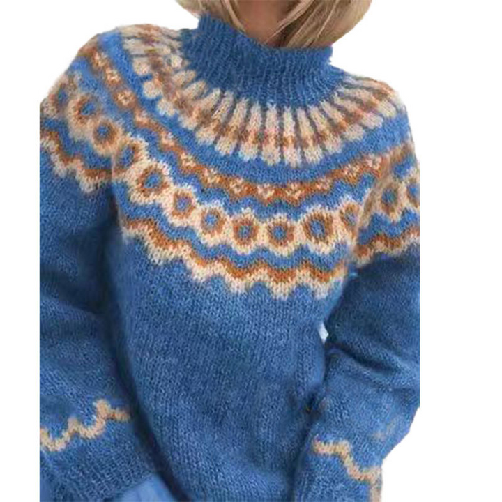 Retro Knit Jumper for Women - Eloise-Navy-XS-State of Style
