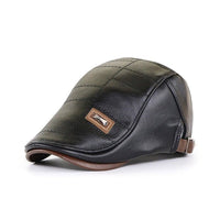 Retro Men's Leather Beret - HeritageCap-Black-State of Style
