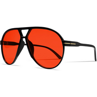 Retro Oversized Aviator Sunglasses - Amara-Black-Red-State of Style