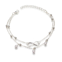 Retro Pearl Infinity Anklet | Elegant Beachwear Jewellery-State of Style