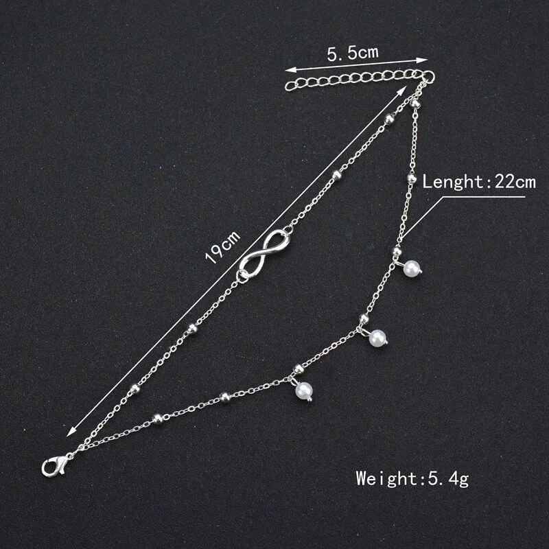 Retro Pearl Infinity Anklet | Elegant Beachwear Jewellery-State of Style