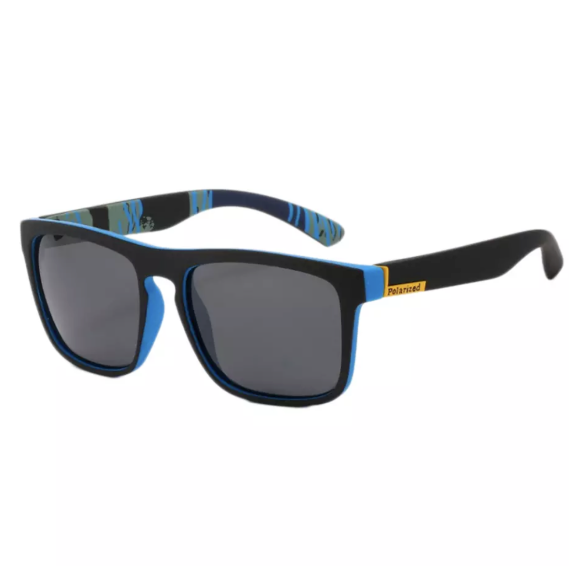 Retro Polarized Square Sunglasses – Vintage Flair with Modern Clarity-Black Blue-State of Style