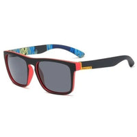 Retro Polarized Square Sunglasses – Vintage Flair with Modern Clarity-Black Red-State of Style