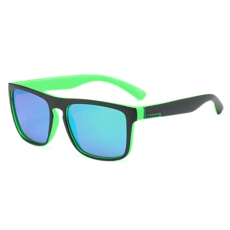 Retro Polarized Square Sunglasses – Vintage Flair with Modern Clarity-Green Mirror-State of Style