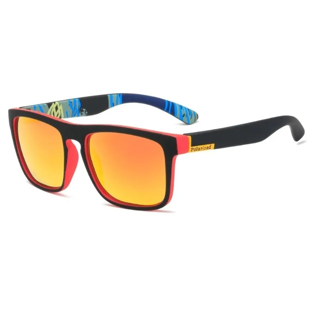 Retro Polarized Square Sunglasses – Vintage Flair with Modern Clarity-Red Mirror-State of Style