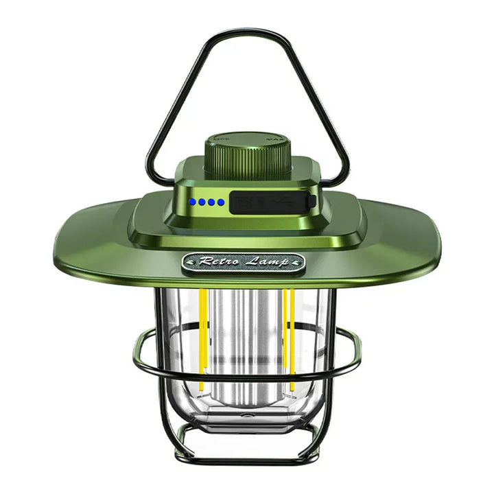Retro Rechargeable LED Camping Lantern - NostalgiaGlow-Green-State of Style