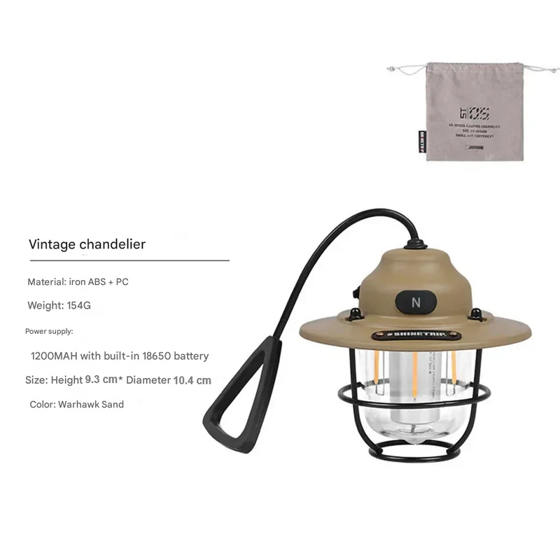Retro Rechargeable LED Camping Lantern - NostalgiaGlow-Green-State of Style